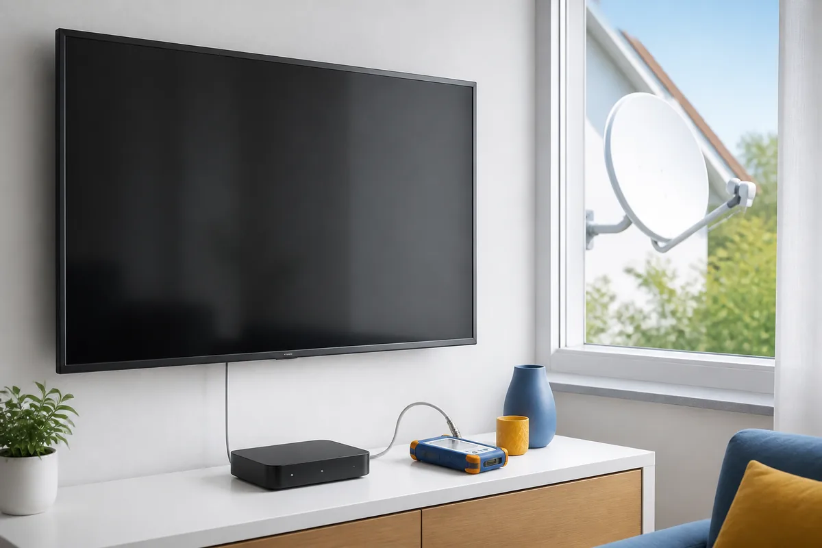 Fertig eingerichtete TV- und SAT-Komponenten